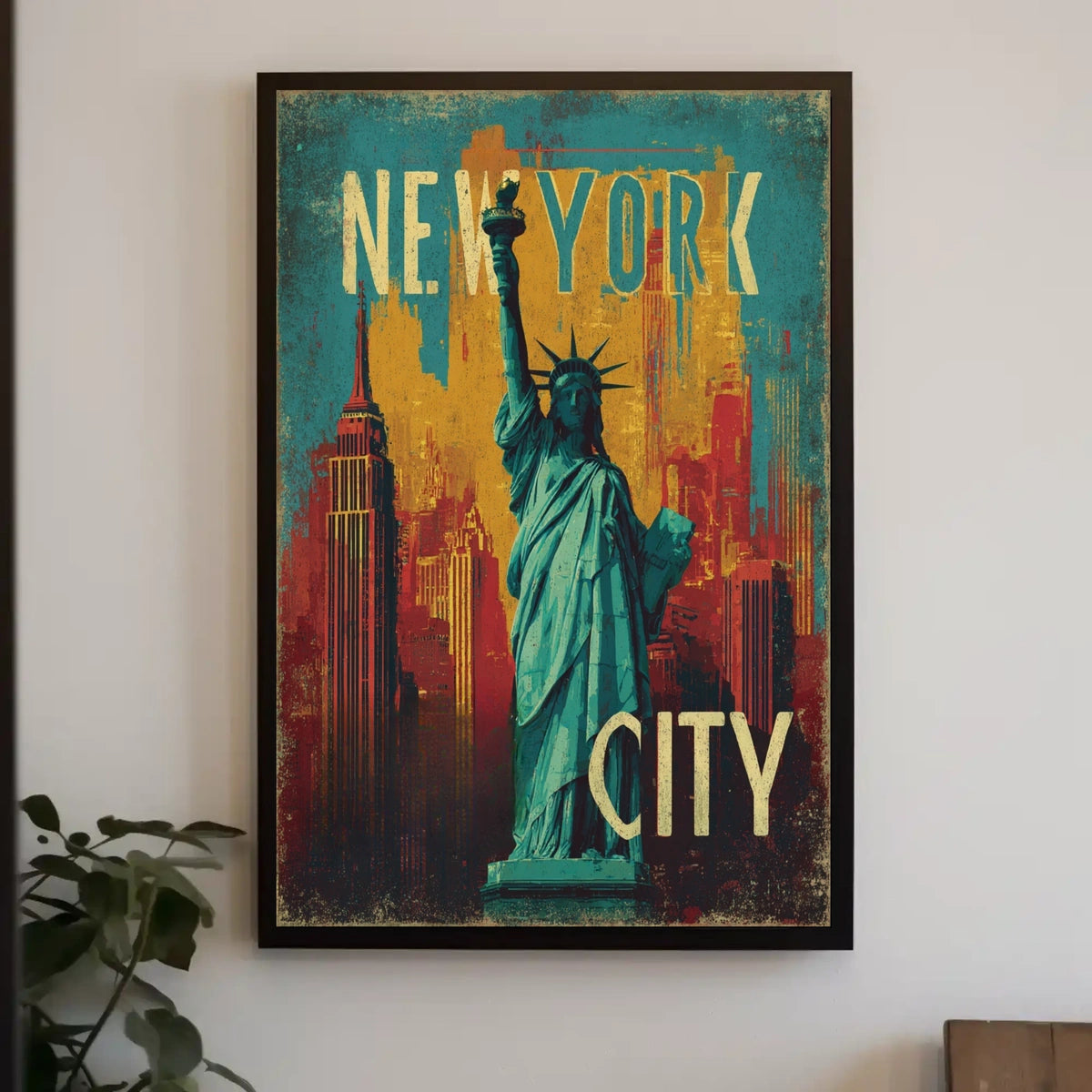 New York City Vibes Poster Modern Urban Skyline Wall Art