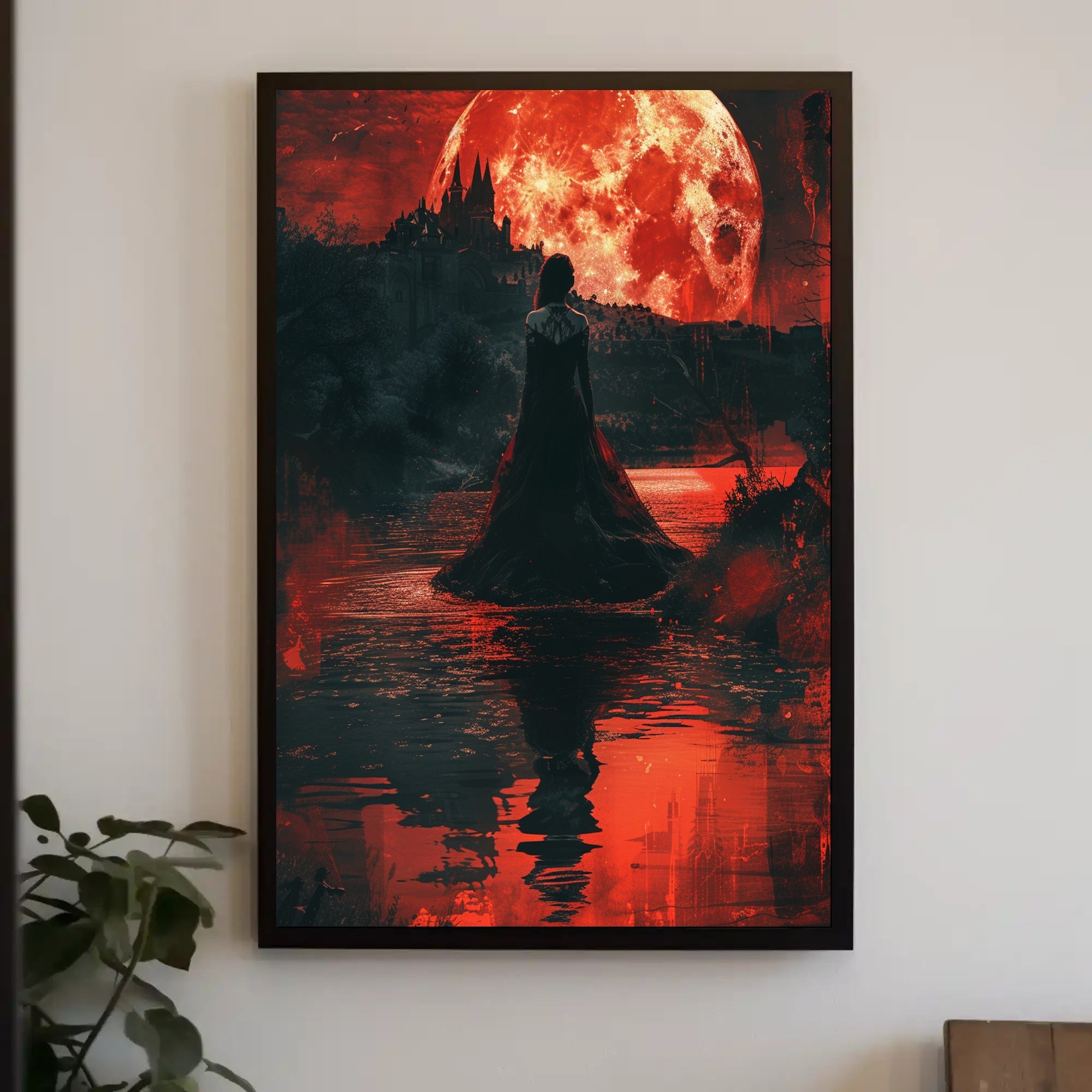 Gothic Moonlit Fantasy Art Print - Fantasy or Mythology Poster PosterGoat