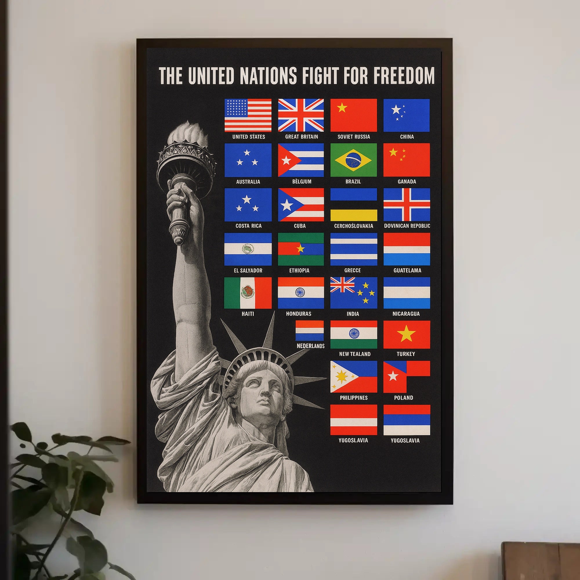 The United Nations Fight for Freedom Poster PosterGoat