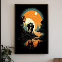 Cosmic Explorers at Sunset Poster