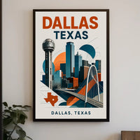 Dallas, Texas A Modern Skyline Poster