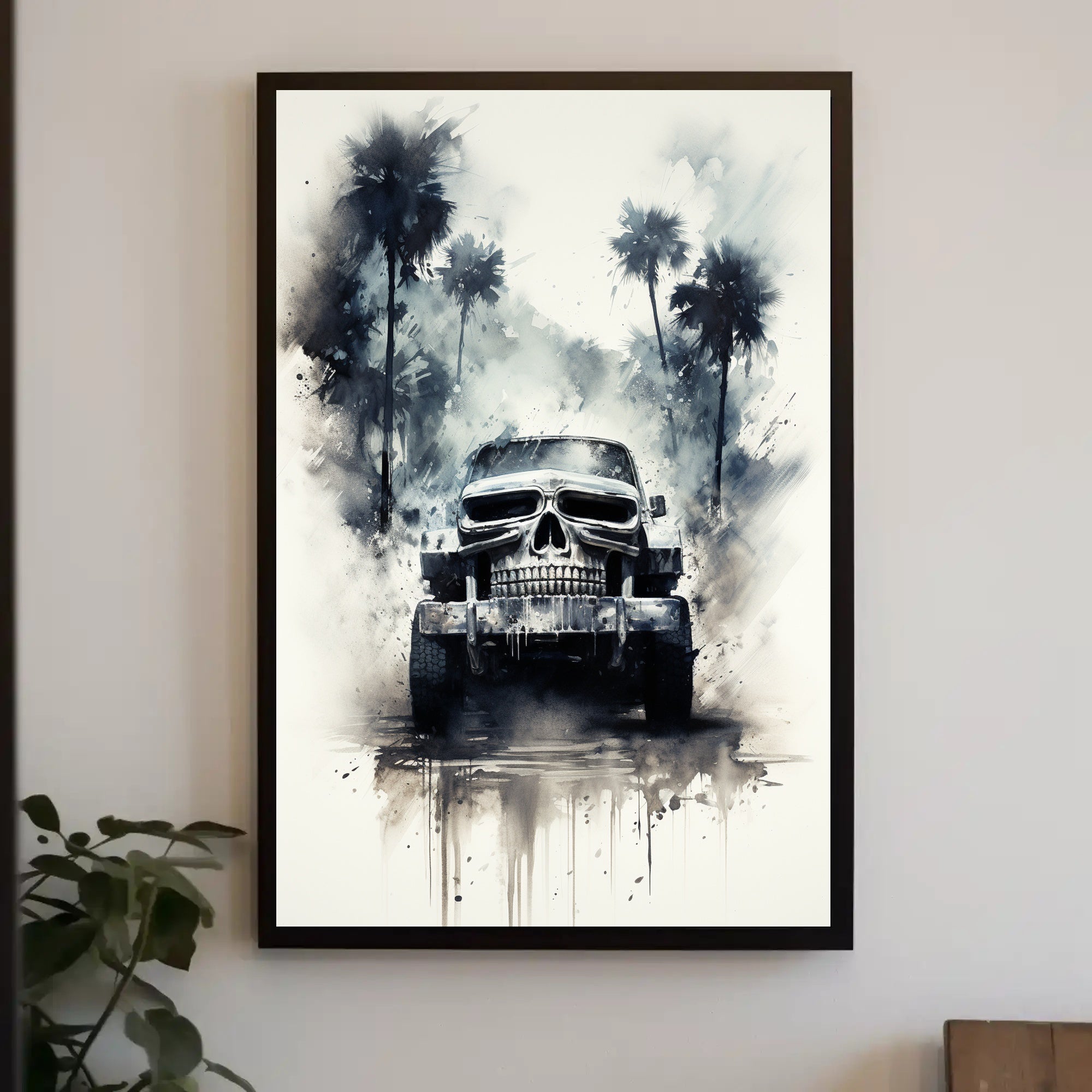 Skull Cruiser In The Mist Poster
