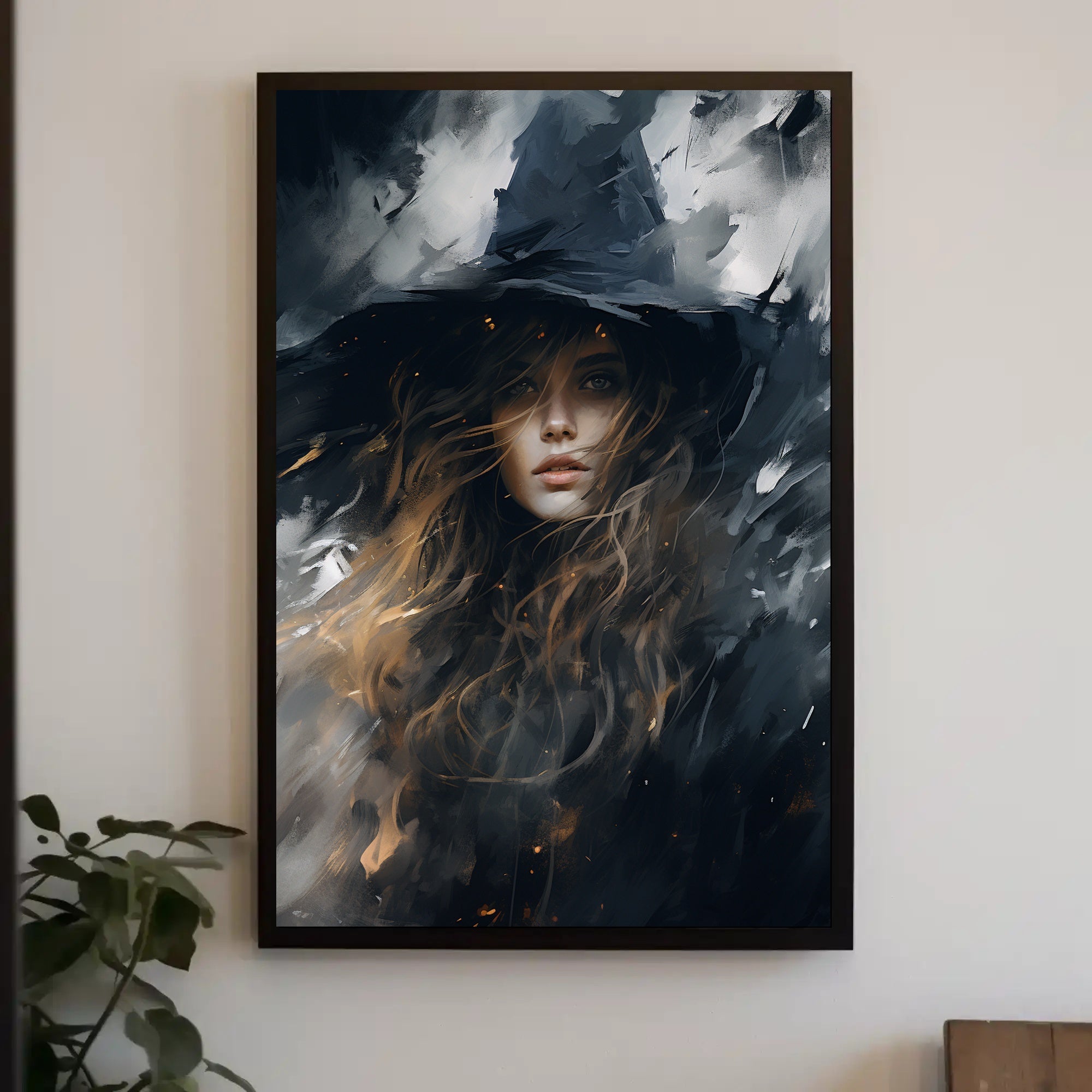 Enigmatic Witch Portrait Poster
