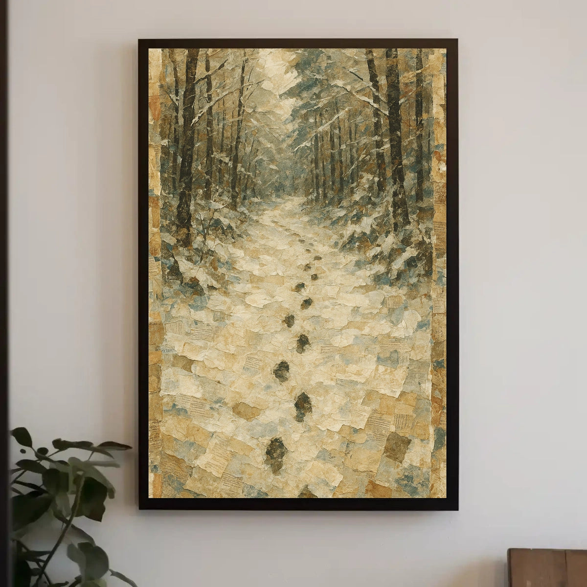 Winter Forest Path Poster