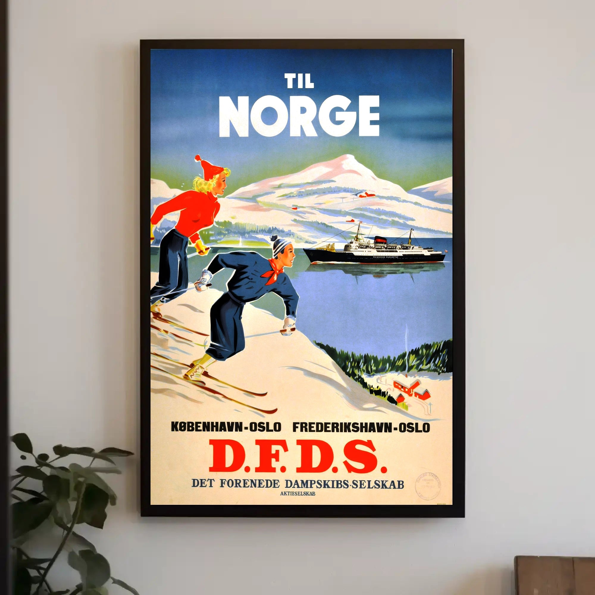 Travel to Norway with D.F.D.S Poster PosterGoat