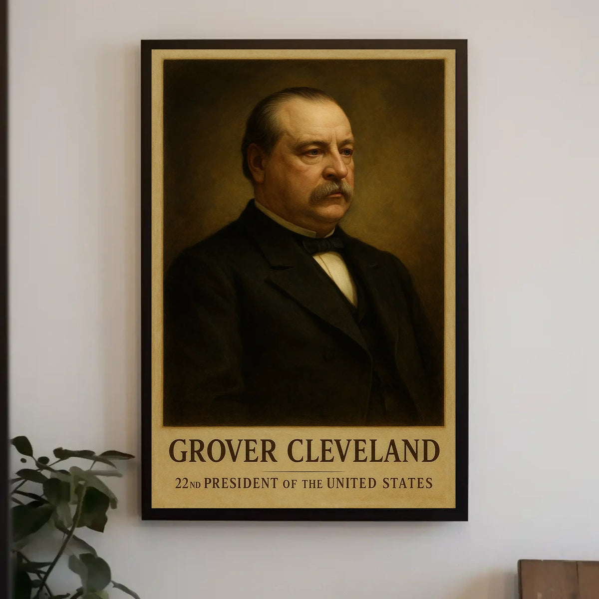 Grover Cleveland Presidential Portrait Historic Art Poster