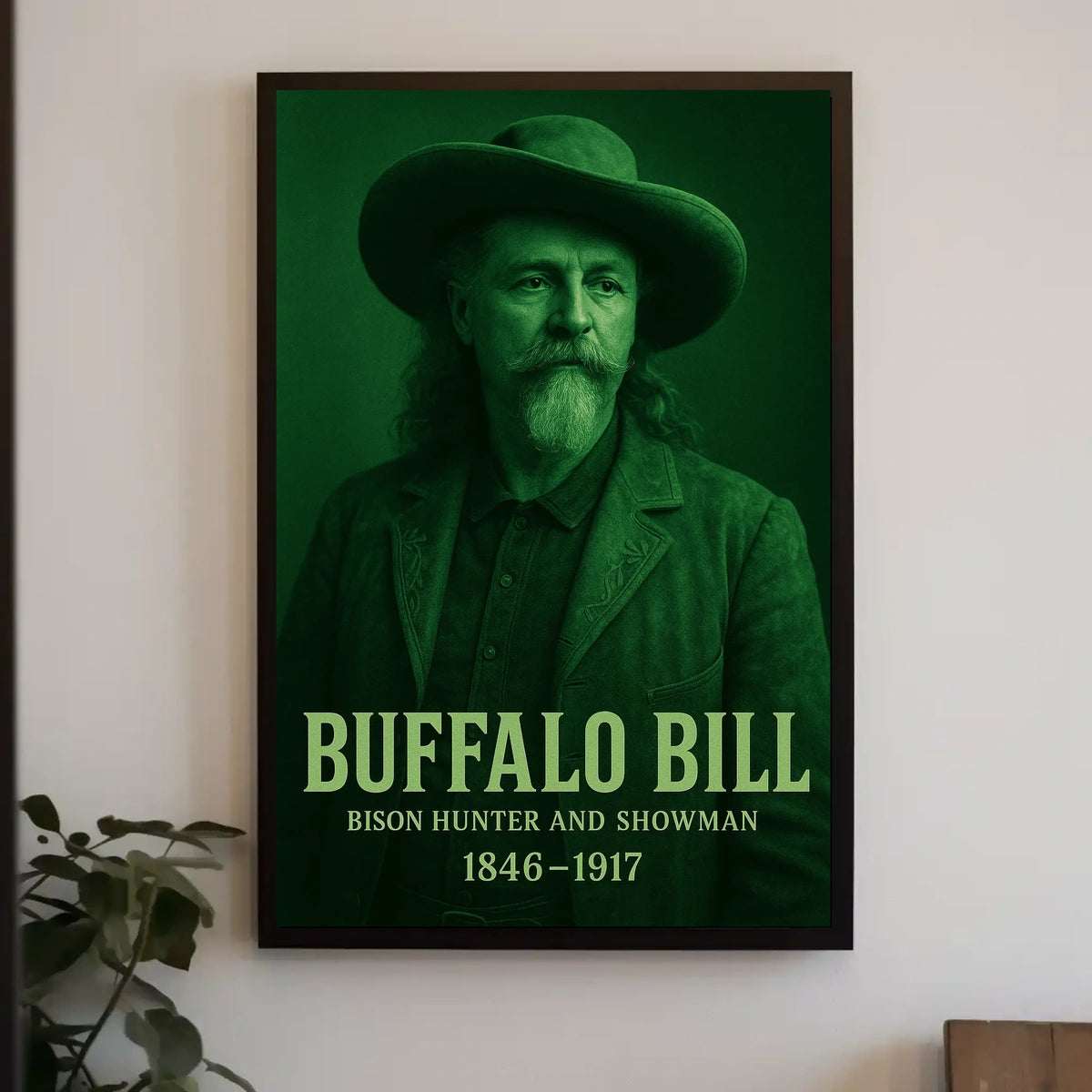 Buffalo Bill Bison Hunter Vintage Historical or Presidential Poster