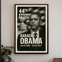 Barack Obama 44th President of the United States Digital Montaje Poster
