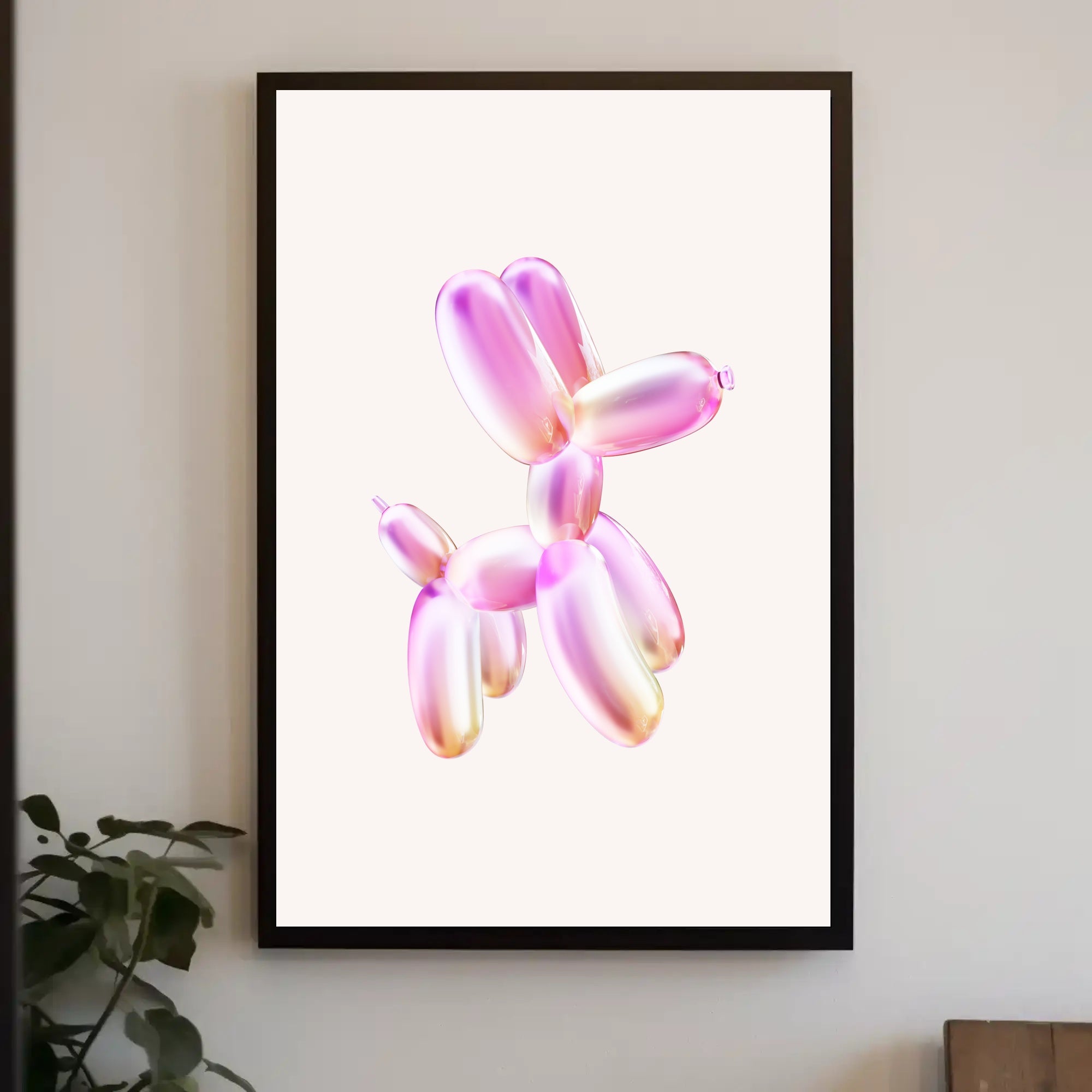 Iridescent Balloon Dog Modern Art Abstract or Artistic Poster PosterGoat