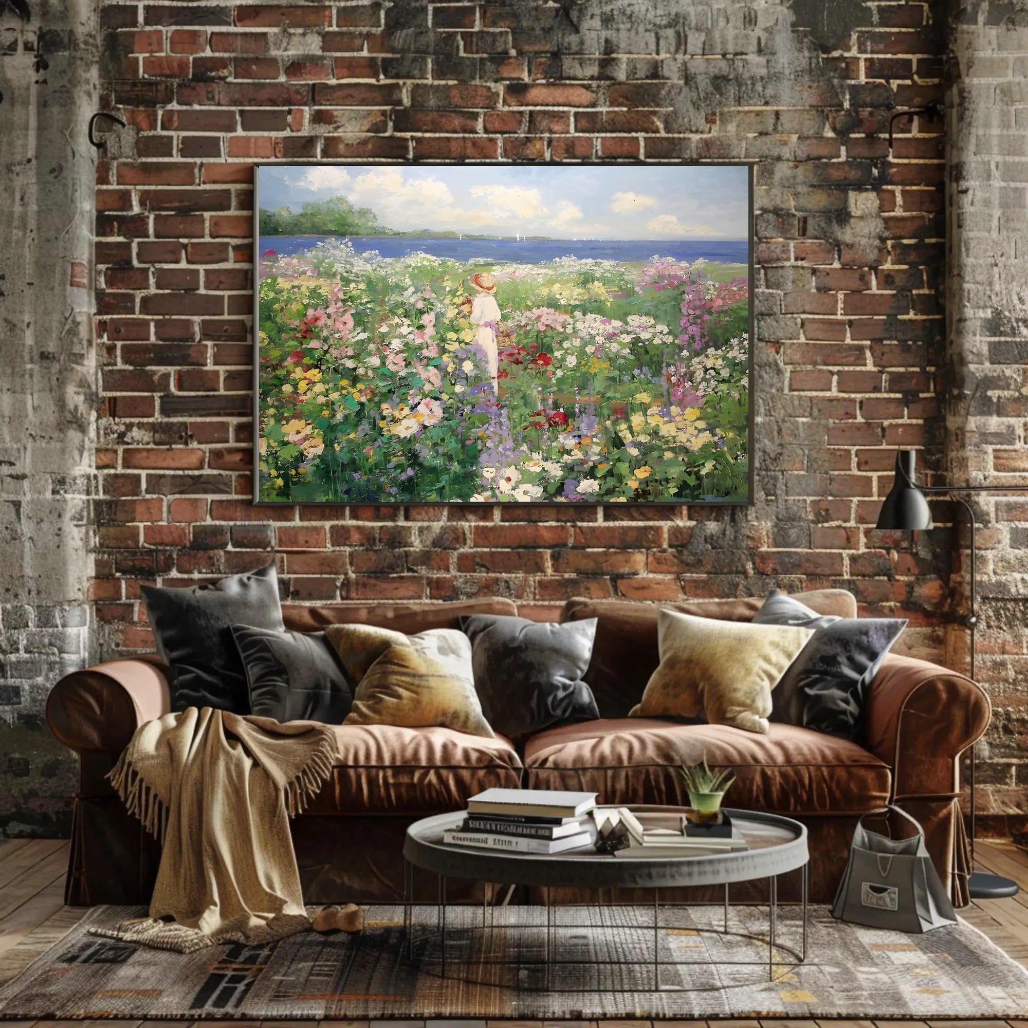 Stroll Through the Floral Meadow Poster