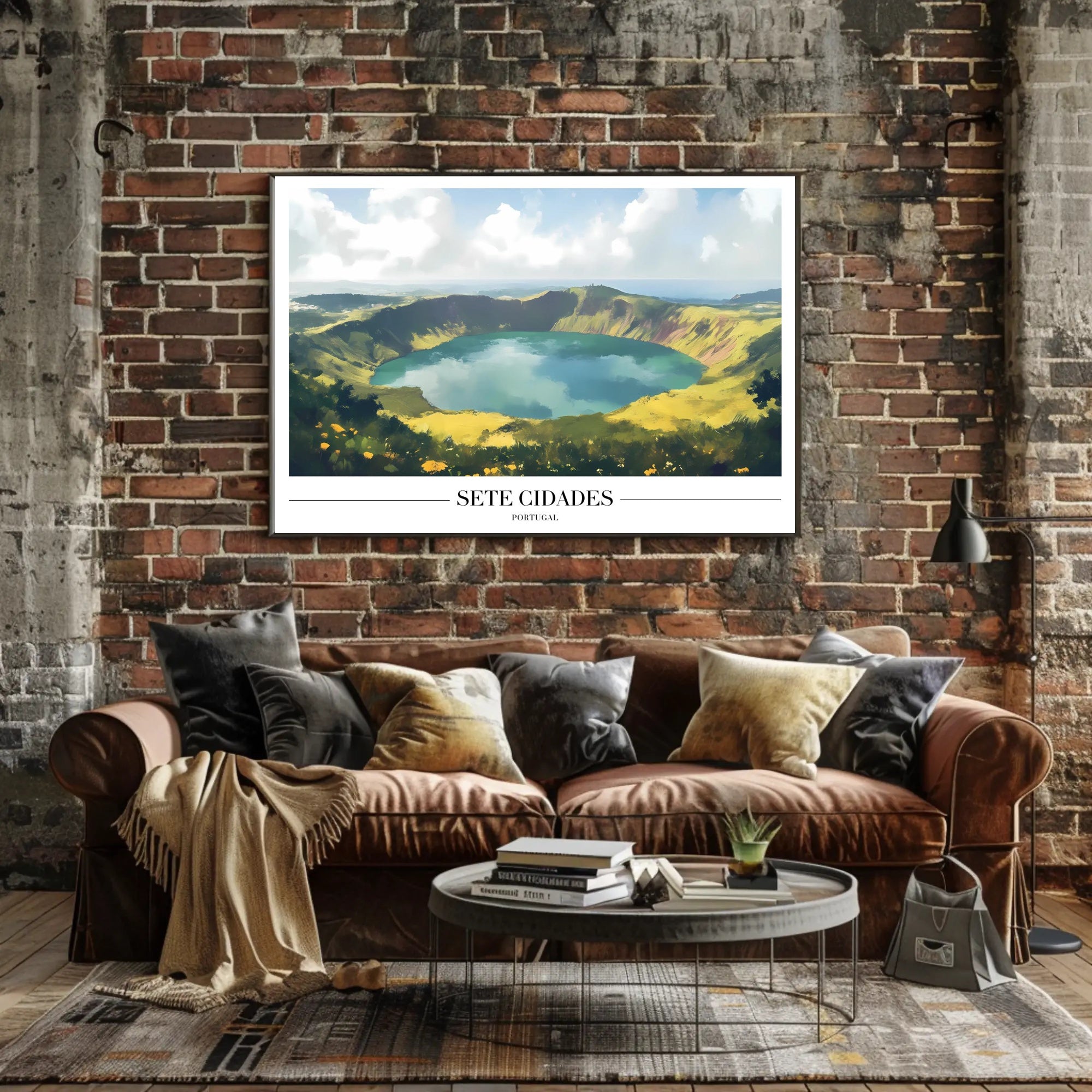 Sete Cidades Tranquil Landscape Travel Poster