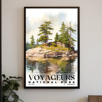 Voyageurs Watercolor Wall Art Poster