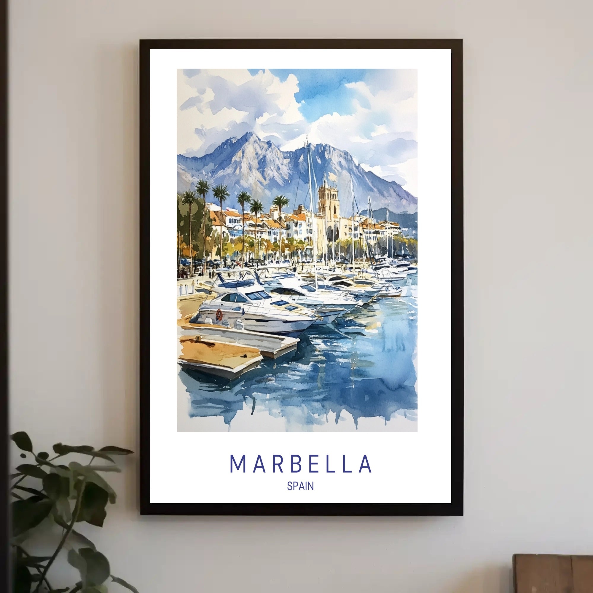 Marbella Harbor Poster PosterGoat