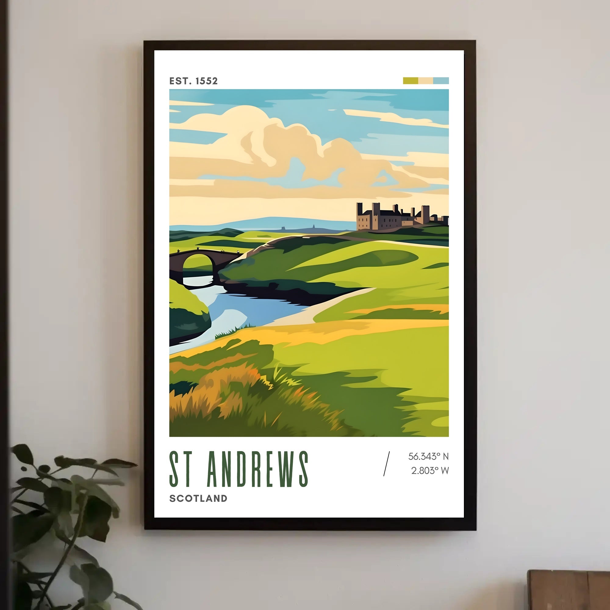 St Andrews Historical Landscape Travel Poster