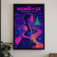 Vaporwave Wizard of Oz Fantasy or Mythology Poster PosterGoat