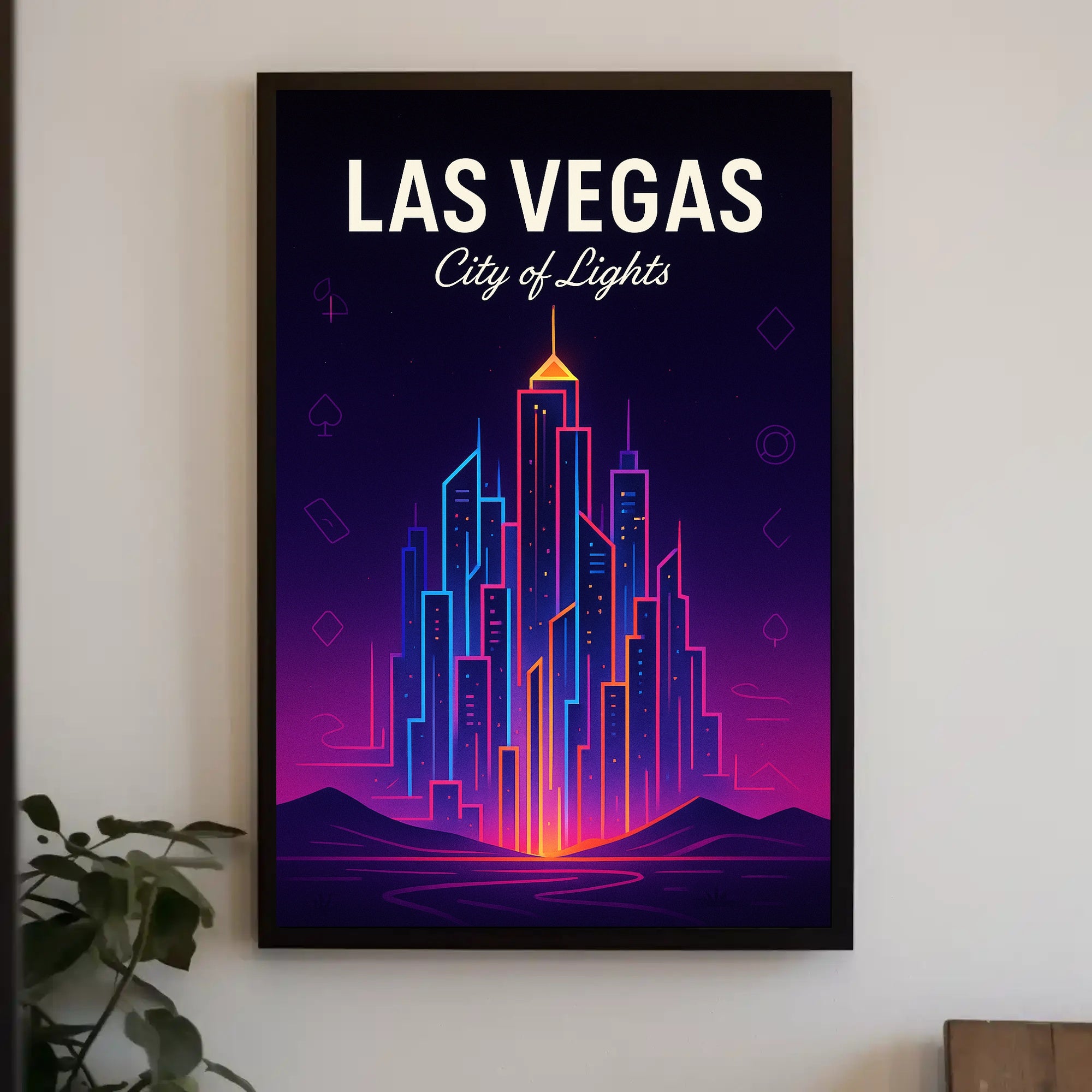 Las Vegas City of Lights Poster PosterGoat