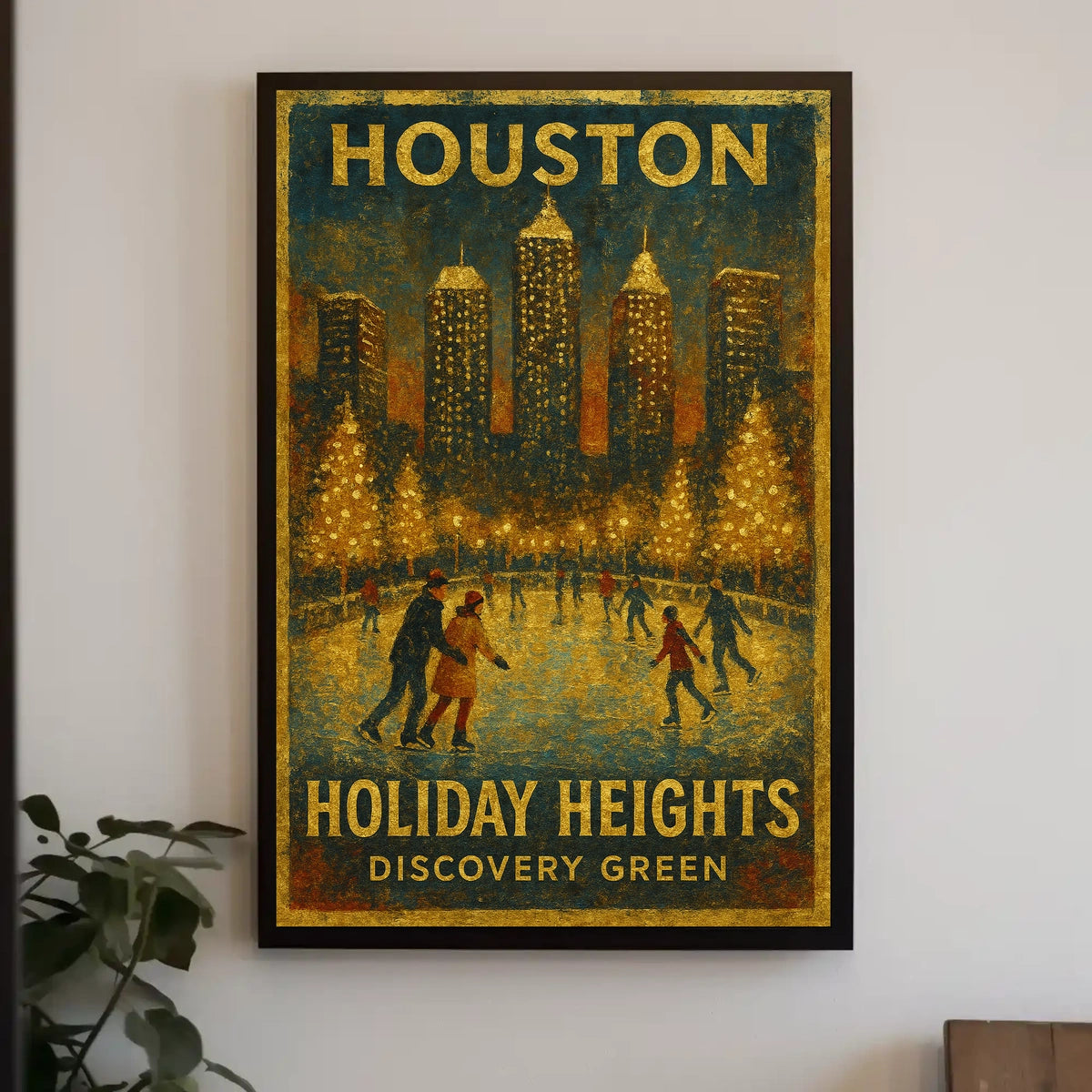 Houston Holiday Heights Poster