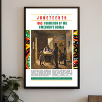 Black History Freedmen's Bureau 1865 Cultural Heritage Poster