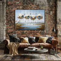 Surreal Floating Eyes Artistic Poster