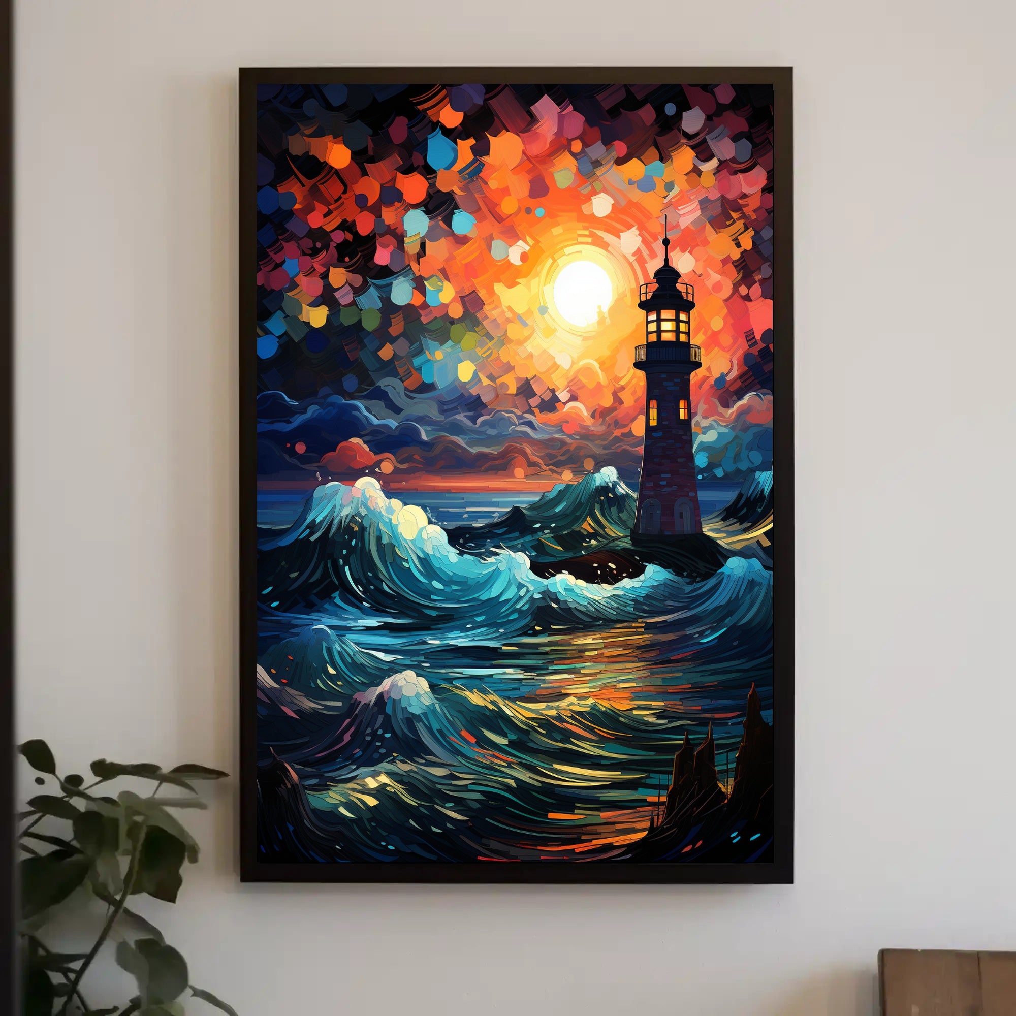 Lighthouse At Dusk Poster
