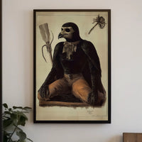 Anthropomorphic Bird Figure in Surrealistic Fantasy Mythology Poster PosterGoat
