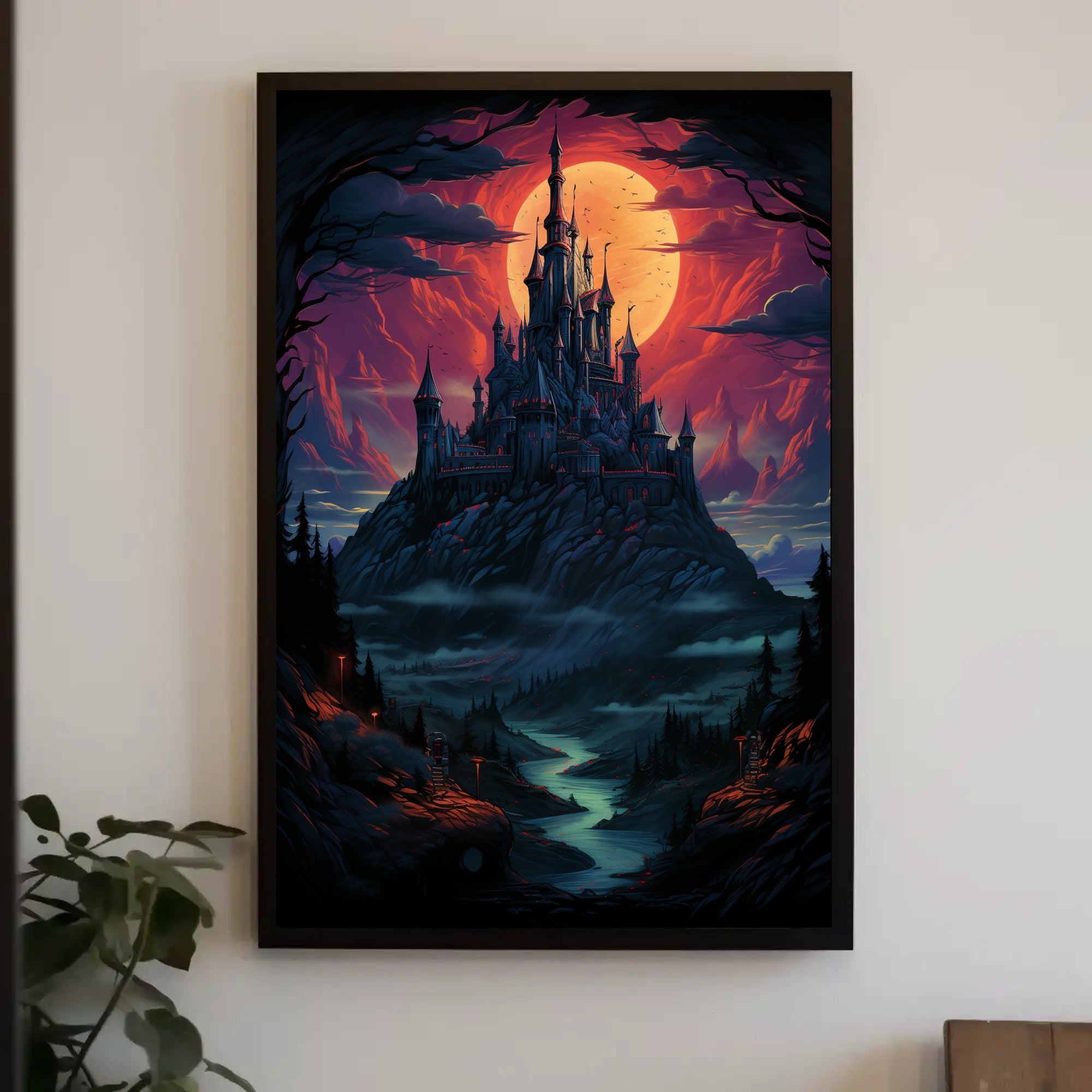 Enchanted Castle At Dusk Poster