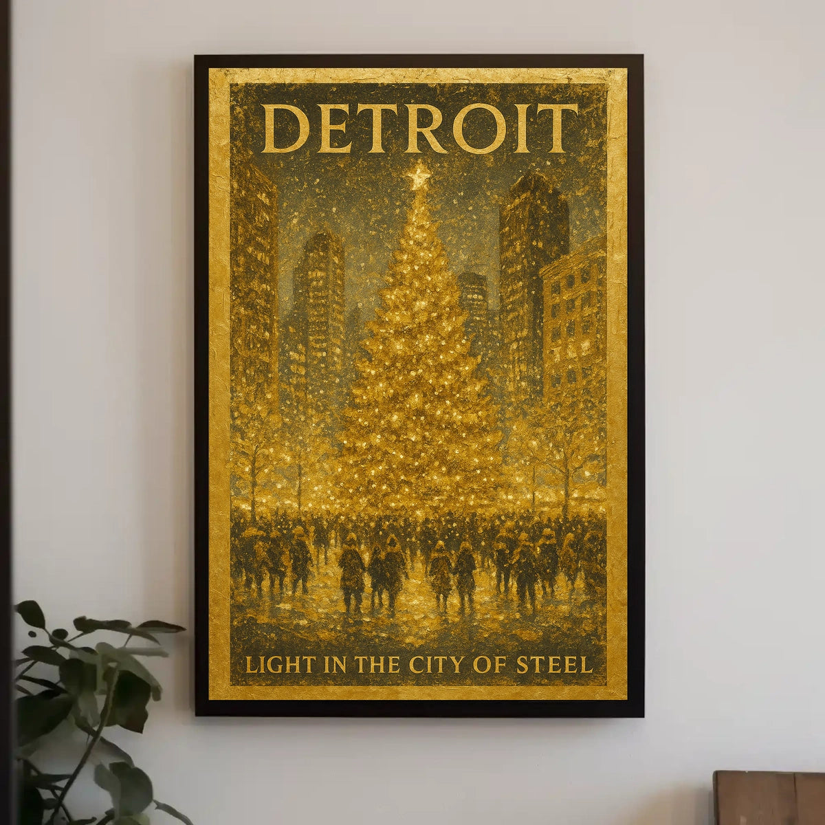 Detroit Light In The City Of Steel Poster