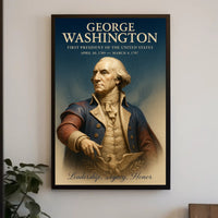 George Washington Portrait Celebrating America's Historical Legacy Poster