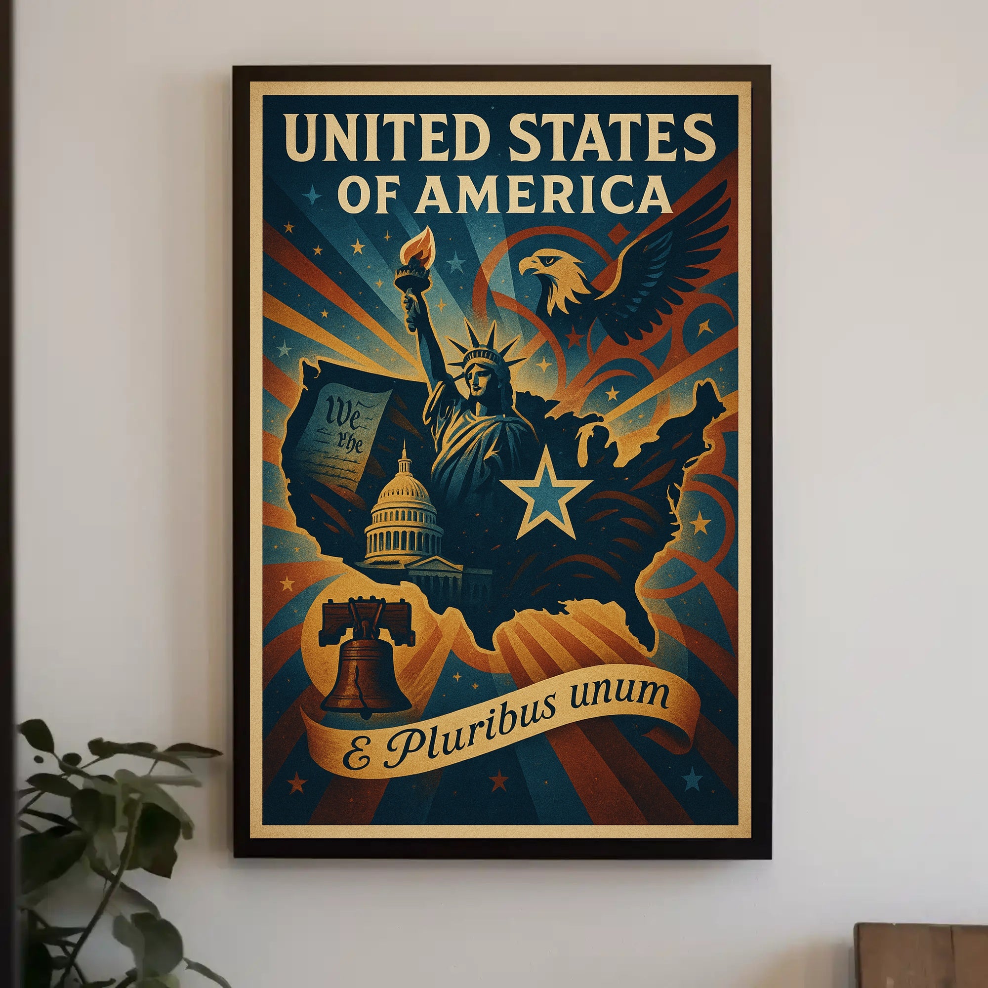 United States of America E Pluribus Unum Poster PosterGoat