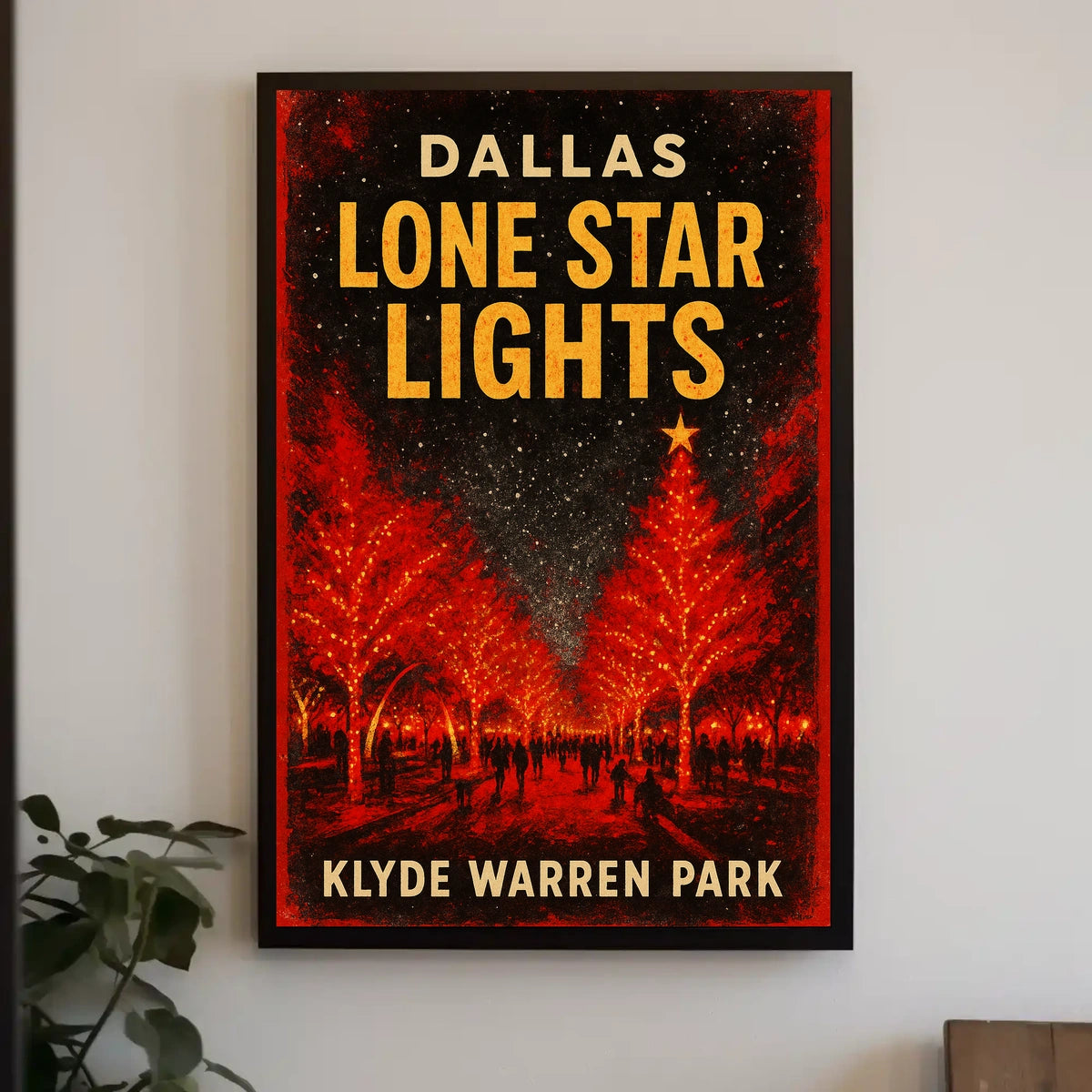 Dallas Lone Star Lights Poster