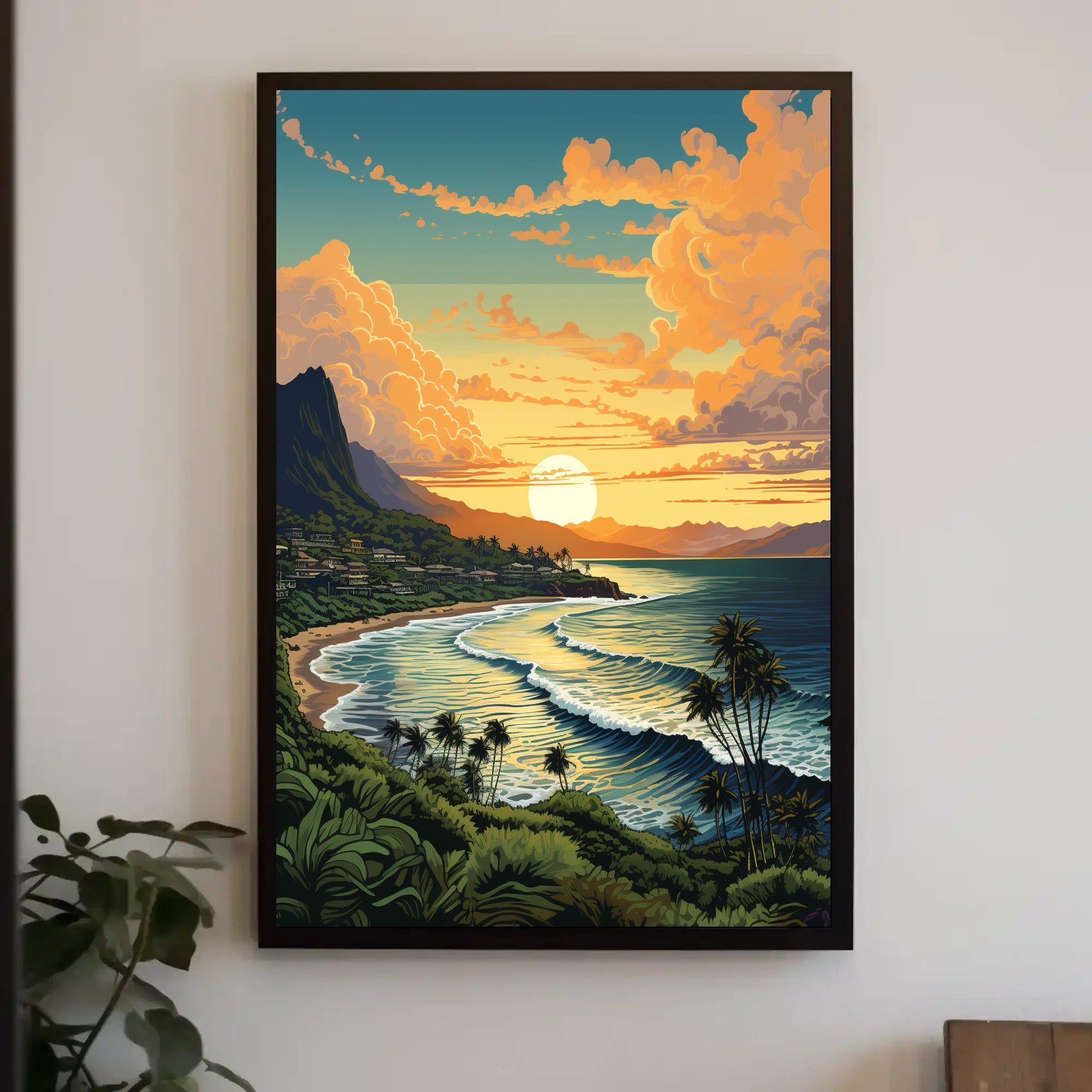 Tropical Sunset Serenity Poster