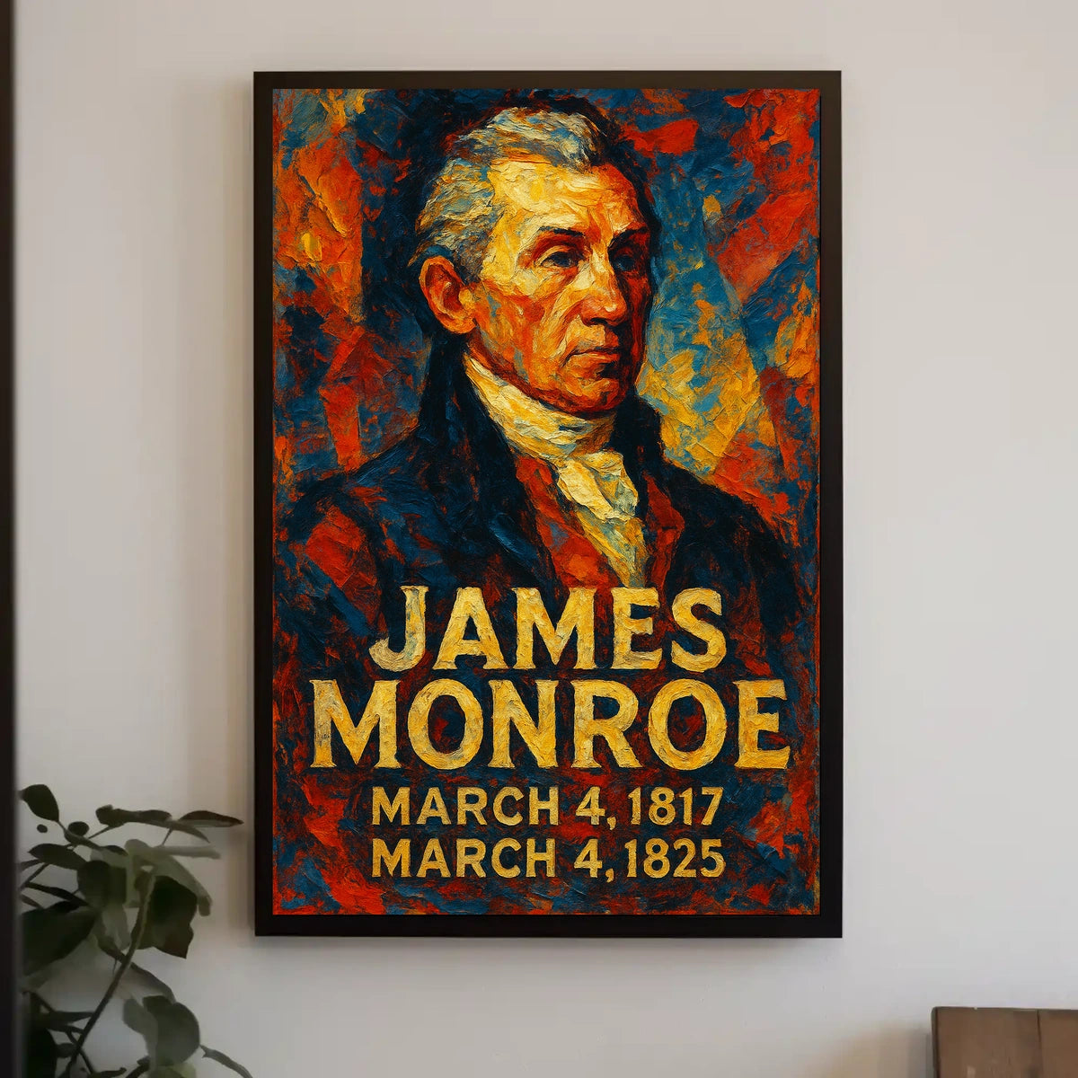 James Monroe 5th President of the United States Glitch Hop Art Poster