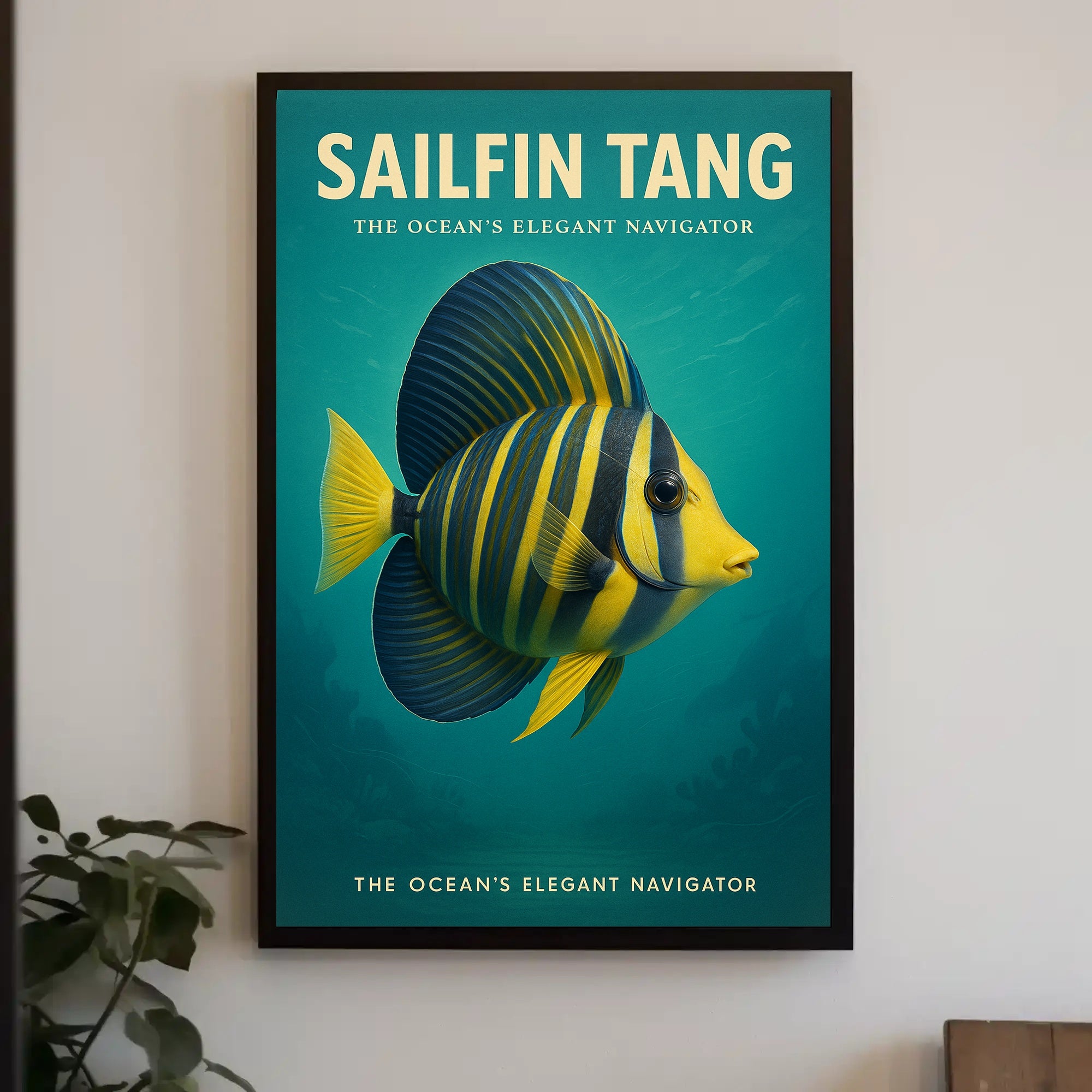 Sailfin Tang The Ocean’s Elegant Navigator Poster PosterGoat