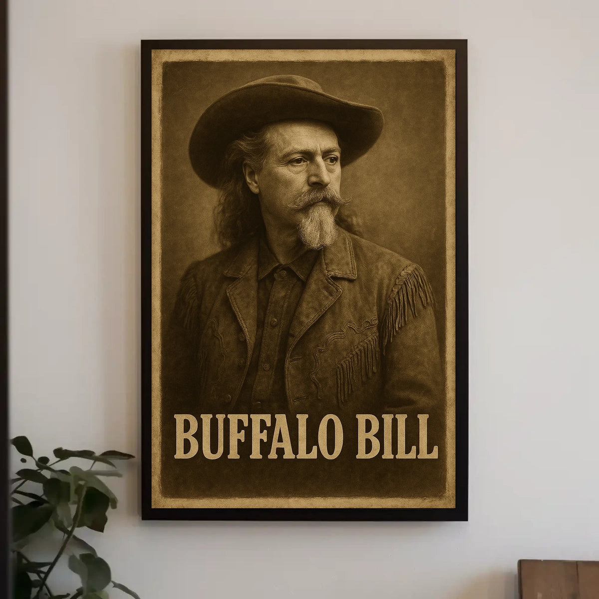 Buffalo Bill Vintage Western Portrait Cultural or Heritage Poster