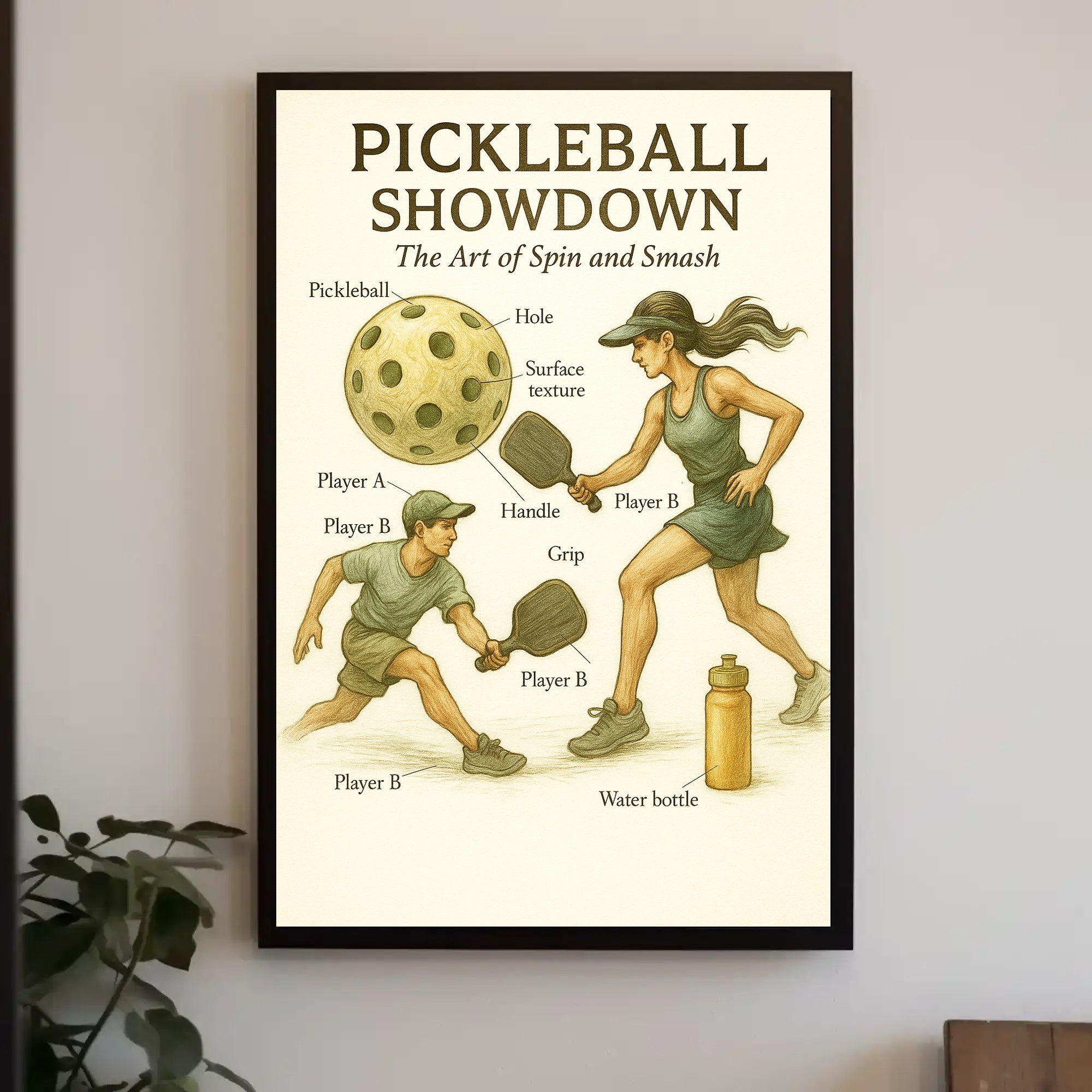 Pickleball Showdown Poster PosterGoat