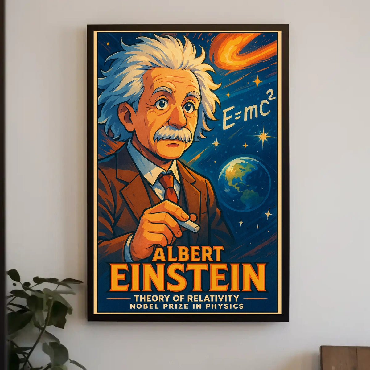 Einstein Relativity Science Inspirational Modern Educational Decor Wall Art Poster