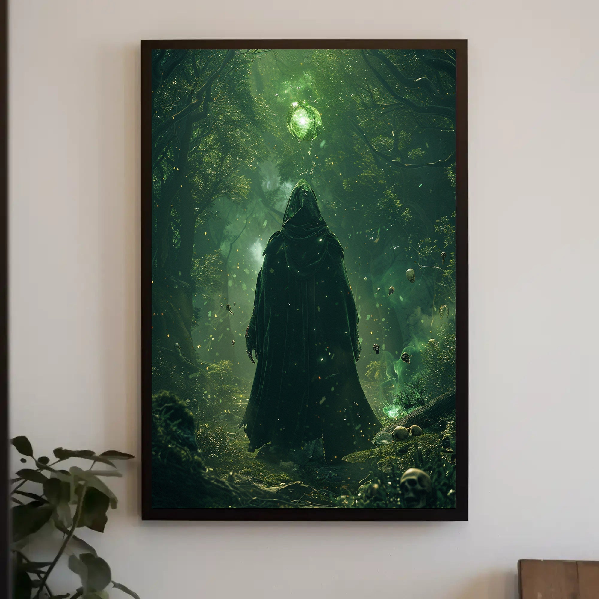 Mystical Forest Sorcerer Scene Fantasy or Mythology Poster PosterGoat