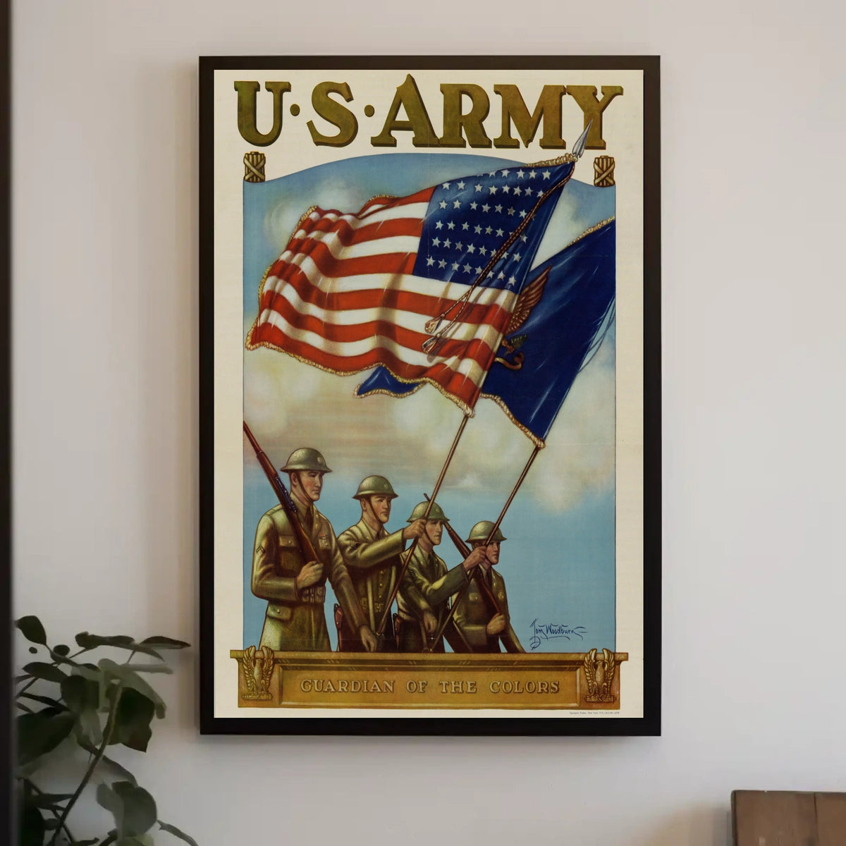 U.S. Army Patriotic Vintage Military Recruitment Poster
