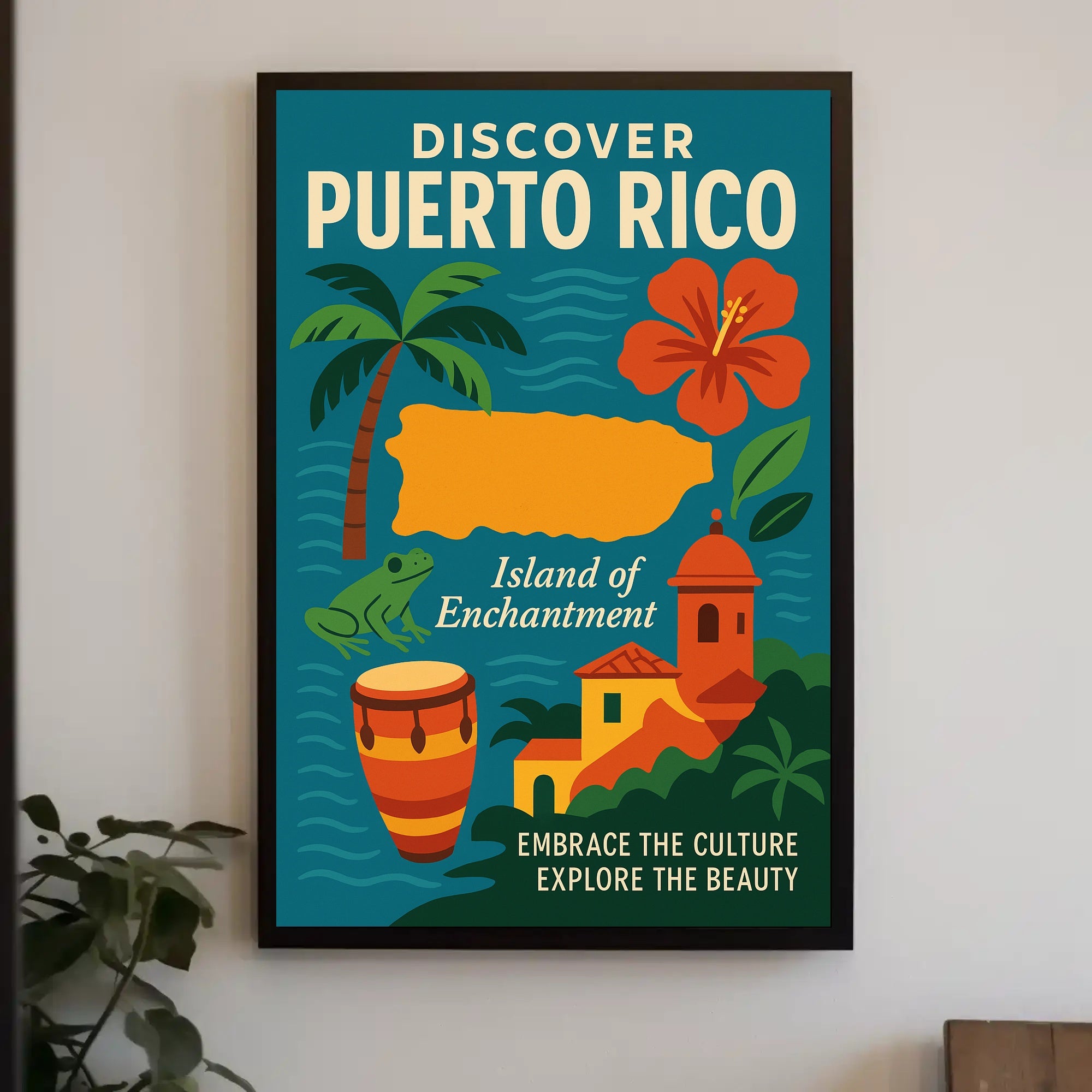 Puerto Rico Travel Adventure: Tropical & Cultural Heritage Travel Poster