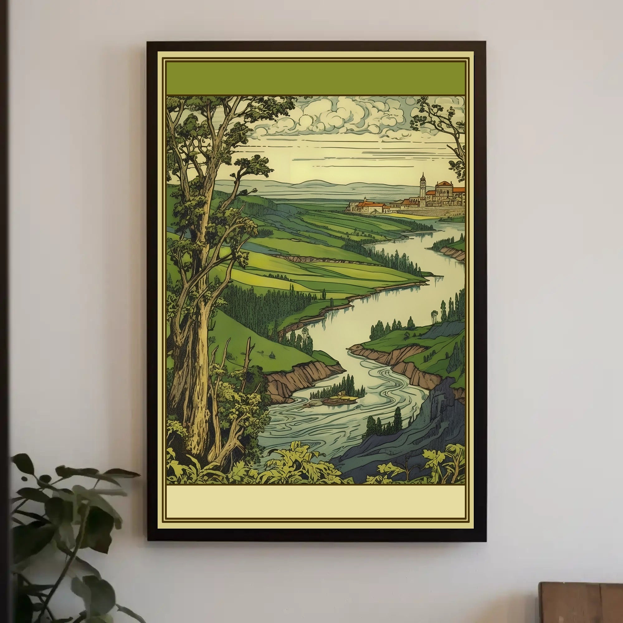 Serene River Valley Poster