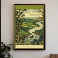 Serene River Valley Poster