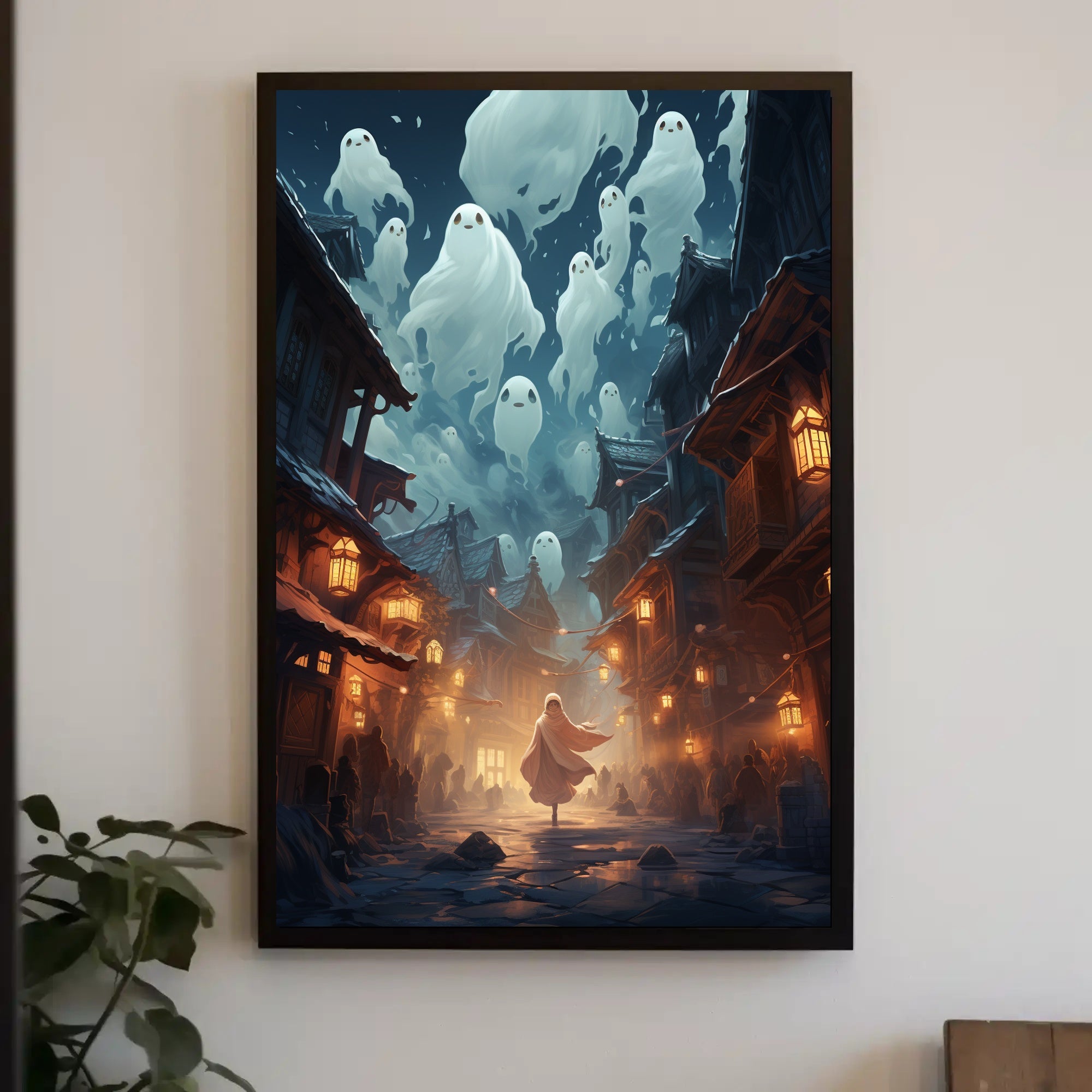 Ghostly Night In The Village Poster