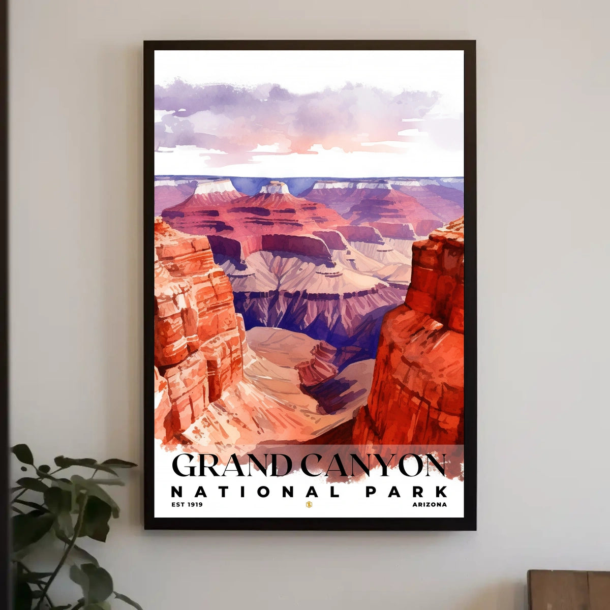 Grand Canyon Watercolor Wall Art Poster