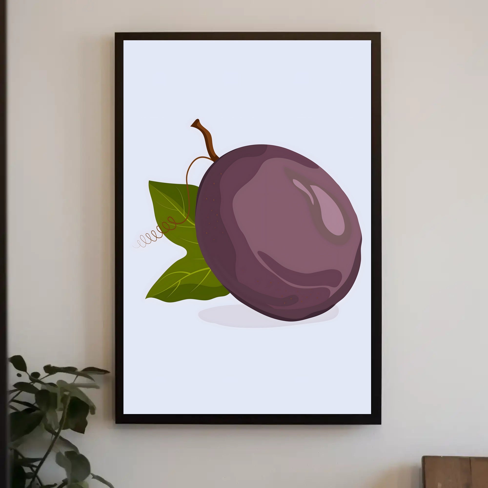 Plum Illustration Poster