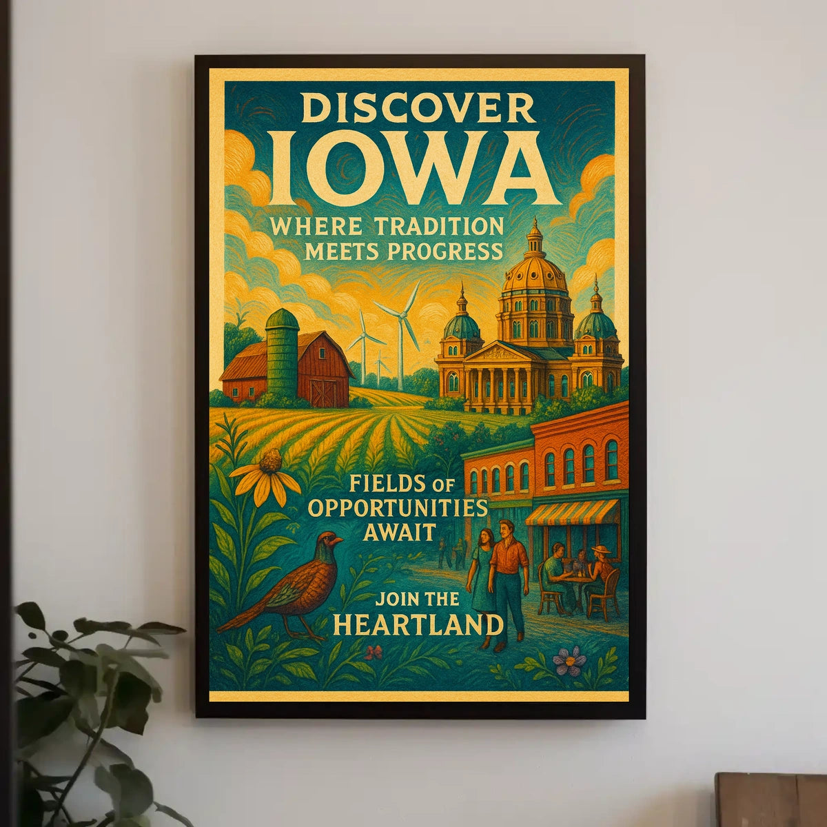 Discover Iowa Poster