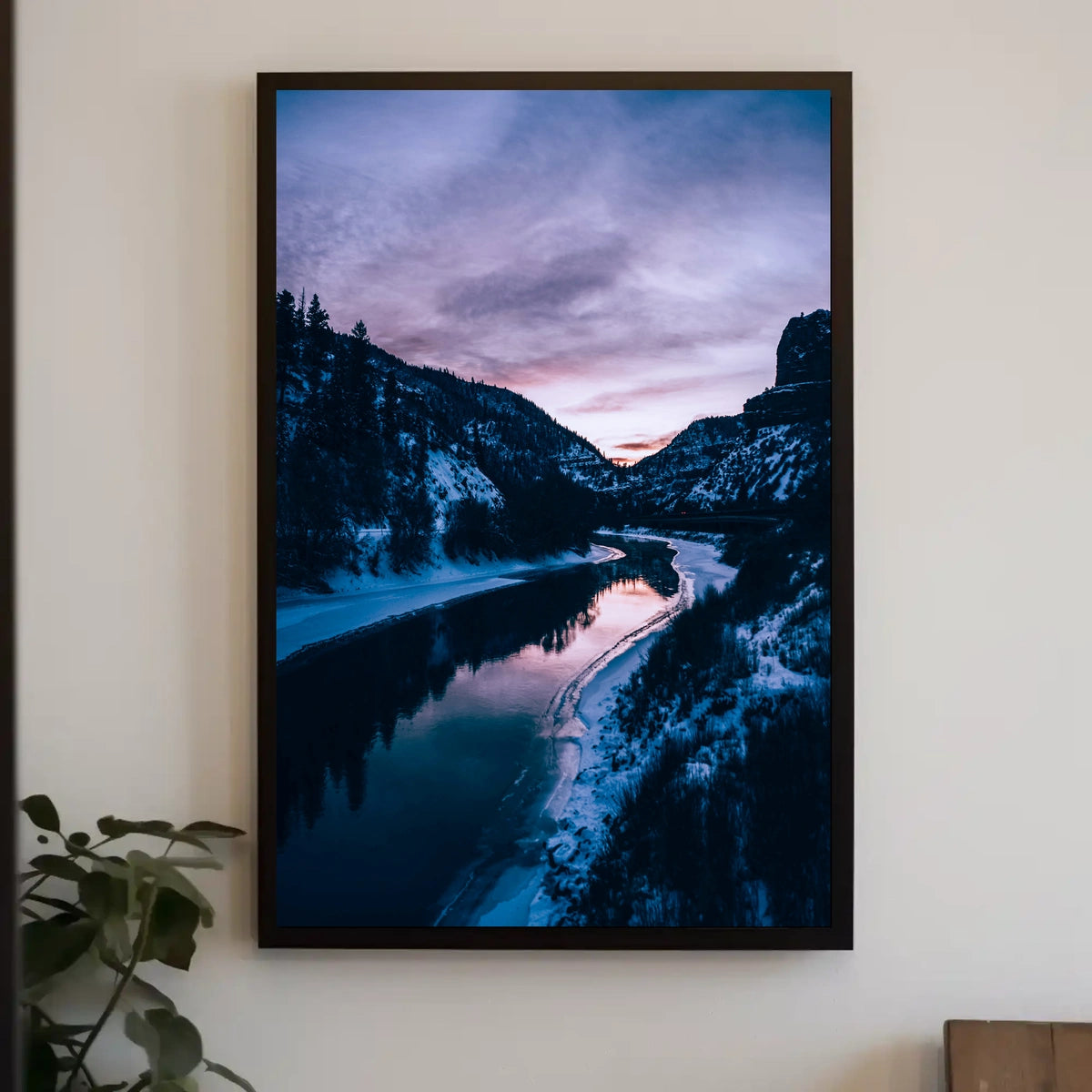 Winter Twilight Landscape Poster
