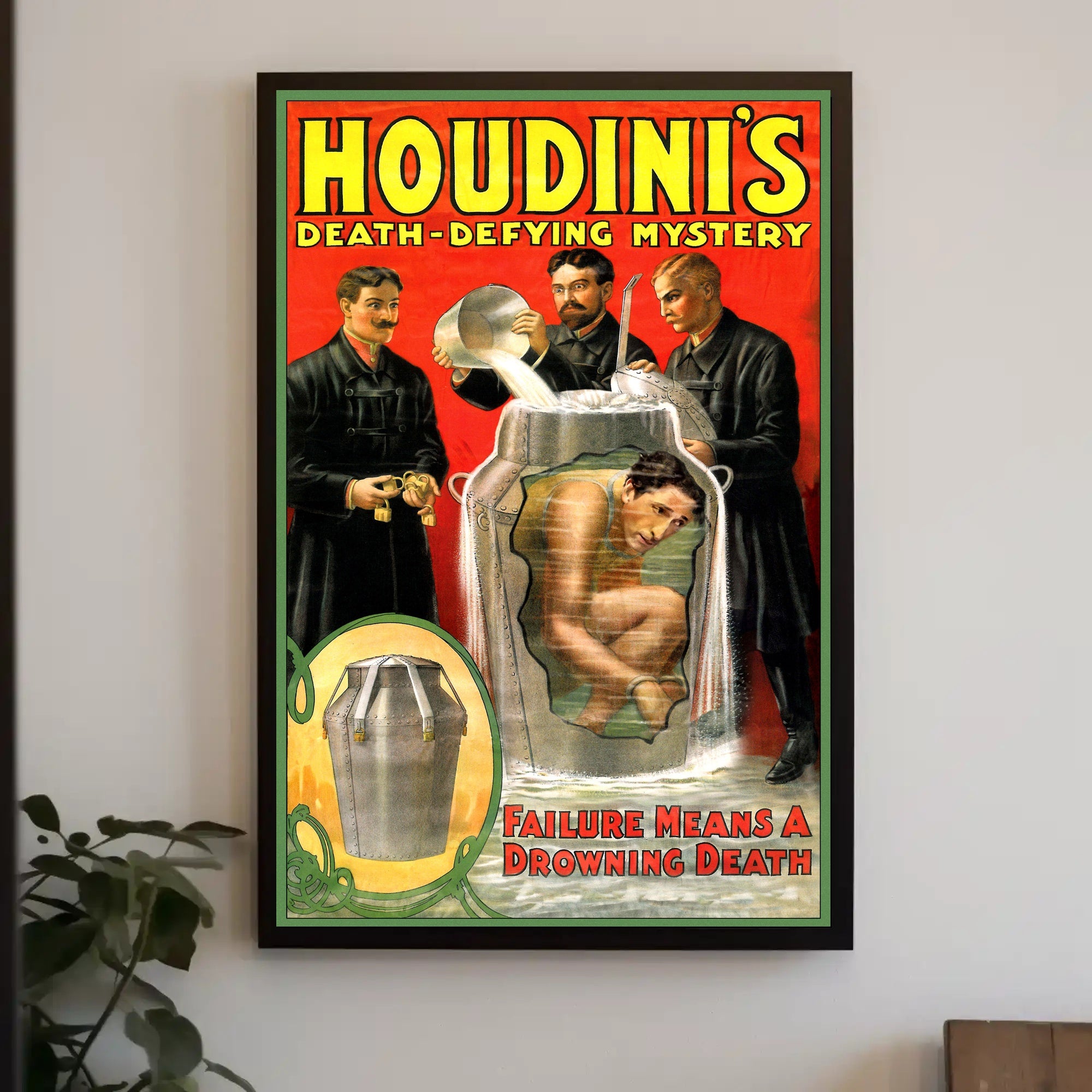 Houdini's Astonishing Escape Act Vintage Cultural Poster