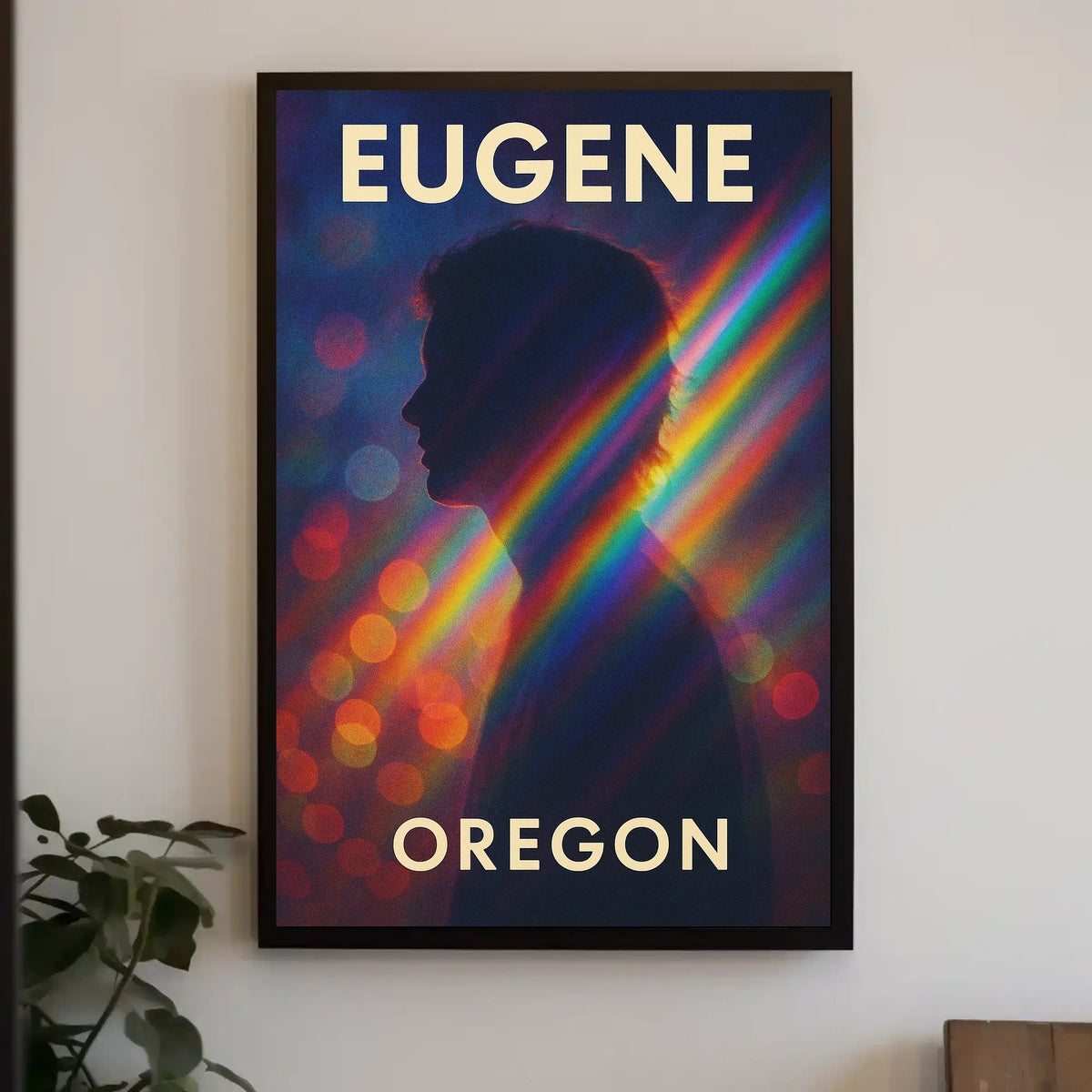 Eugene Vibrant Silhouette Minimalist Decor Poster