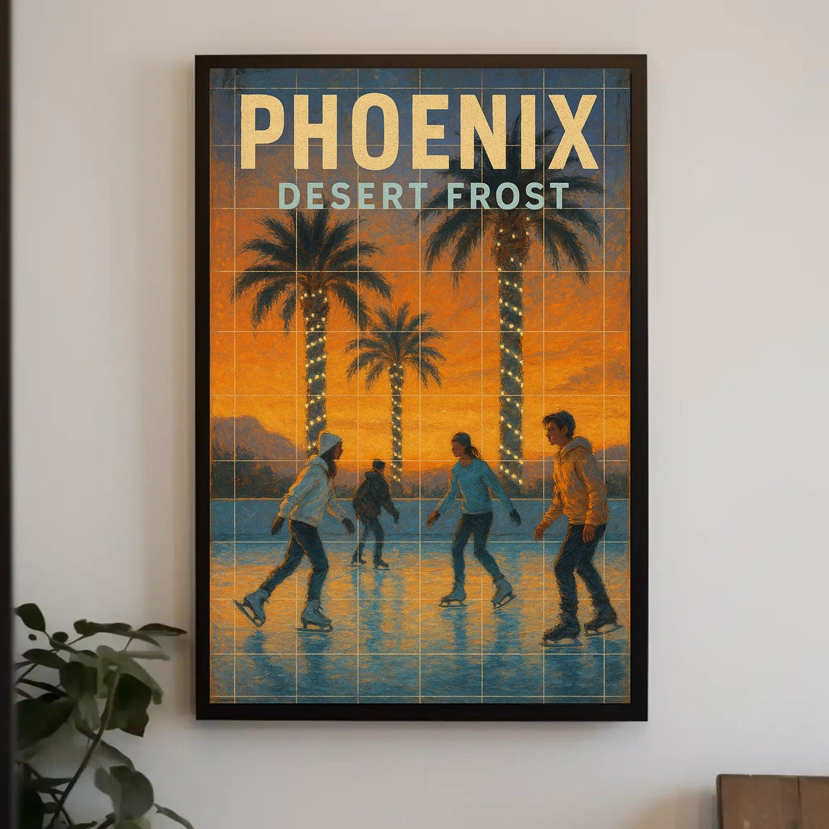 Phoenix Desert Frost Desert Landscape Scene Travel Gallery Poster