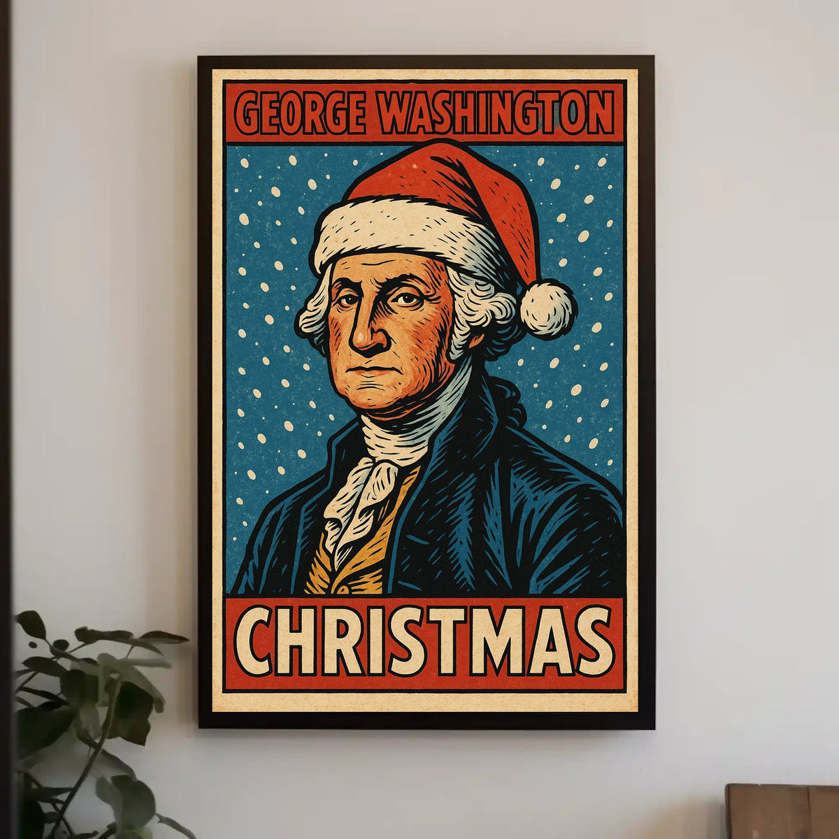 George Washington Christmas Poster